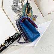 Chanel flap bag 2 tone blue bag 25cm - 3