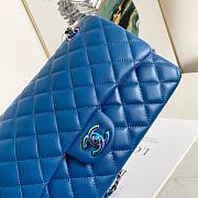 Chanel flap bag 2 tone blue bag 25cm - 4