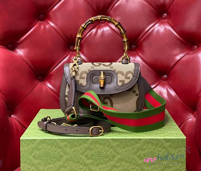  Gucci Small top handle bag with Bamboo 21cm - 1
