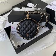 Chanel Round Chain Clutch in Black - 5