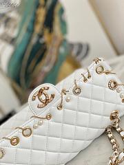 Chanel 2.55 Calfskin Flap Bag Charms 2021 in White - 3