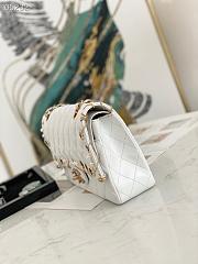 Chanel 2.55 Calfskin Flap Bag Charms 2021 in White - 4