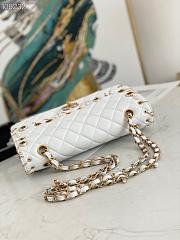 Chanel 2.55 Calfskin Flap Bag Charms 2021 in White - 5