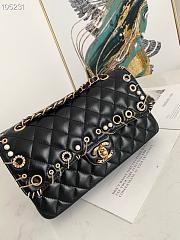 Chanel 2.55 Calfskin Flap Bag Charms 2021 in Black - 2