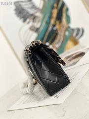 Chanel 2.55 Calfskin Flap Bag Charms 2021 in Black - 5