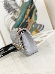 Chanel 2.55 Calfskin Flap Bag Charms 2021 in Gray - 2