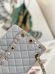 Chanel 2.55 Calfskin Flap Bag Charms 2021 in Gray - 6