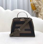 Fendi Peekaboo FF brown leather 23cm - 1