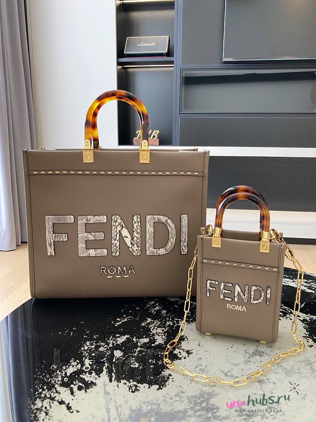 Fendi Sunshine Rome-born fashion tote bag 35cm - 1