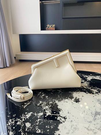 FENDI First Small White leather bag 26cm