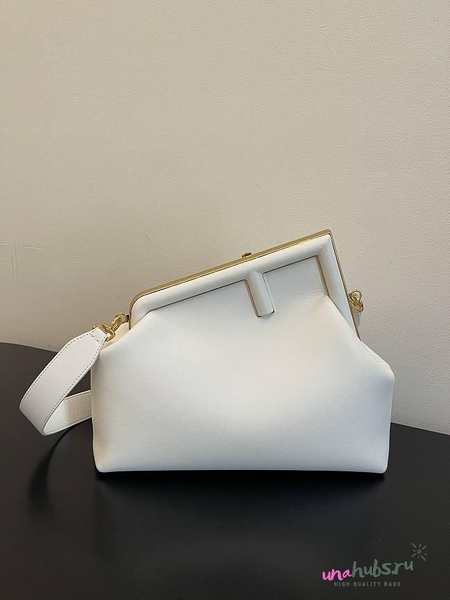 FENDI First Large White leather bag 32cm - 1