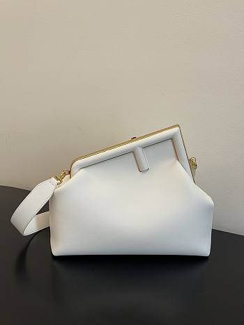 FENDI First Large White leather bag 32cm