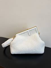 FENDI First Small Sheepskin white leather bag  - 1