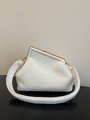 FENDI First Small Sheepskin white leather bag  - 5