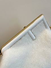 FENDI First Small Sheepskin white leather bag  - 2