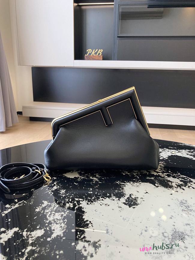 Fendi First Bag Black Leather 26cm - 1