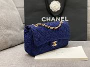 Chanel Sequins Tweed Medium Flap Bag in Blue  - 4