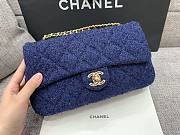 Chanel Sequins Tweed Medium Flap Bag in Blue  - 6