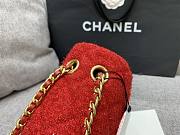 Chanel Sequins Tweed Medium Flap Bag in Red - 3