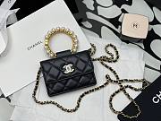 Chanel super mini flapbag with pearl handle  - 1