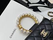 Chanel super mini flapbag with pearl handle  - 4