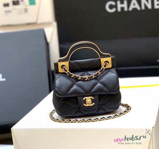 Chanel handle flap bag gold  - 1