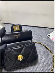 Chanel handle flap bag gold  - 4