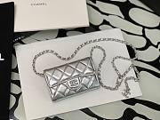 Chanel super mini silver bag - 1