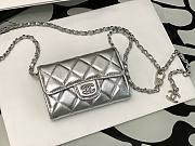 Chanel super mini silver bag - 5