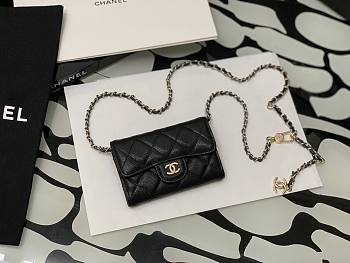 Chanel super mini black bag