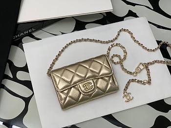 Chanel super mini golden bag