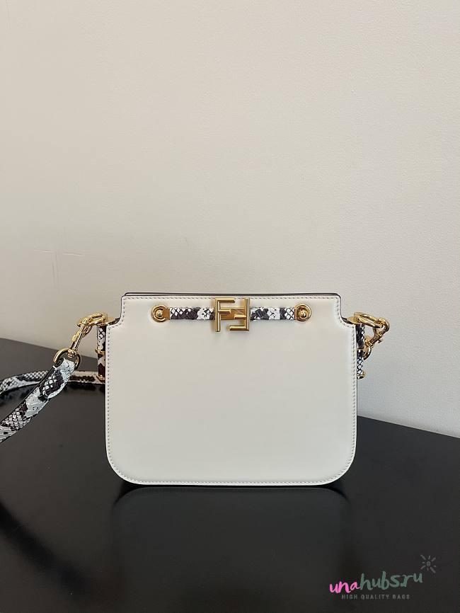 Fendi touch white & snake skin bag  - 1