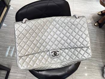 Chanel Flap Travel Bag in Silver 