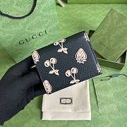 Gucci Black Leather Card Case Wallet - 3