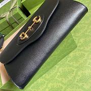 Gucci Horsebit 1955 small bag in GG Supreme in black - 3