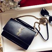 YSL Medium Sunset Monogram leather shoulder bag 25cm - 4