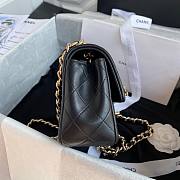 Chanel charm black smooth leather flap bag - 2