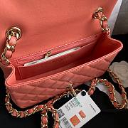 Chanel charm orange smooth leather flap bag - 3