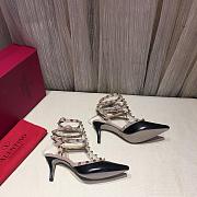 valentino black leather heels 7cm - 6