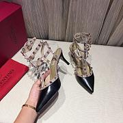 valentino black leather heels 7cm - 3