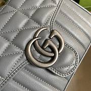  Gucci GG Marmont mini top handle bag in gray - 2