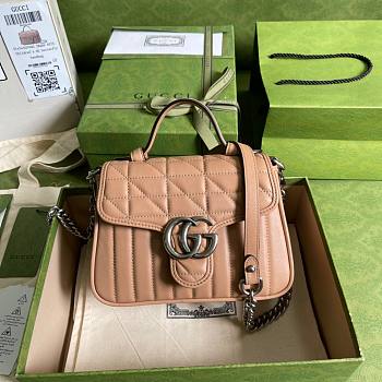 Gucci GG Marmont mini top handle bag in beige