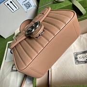 Gucci GG Marmont mini top handle bag in beige - 5