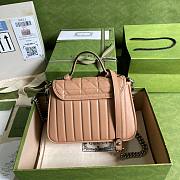 Gucci GG Marmont mini top handle bag in beige - 4