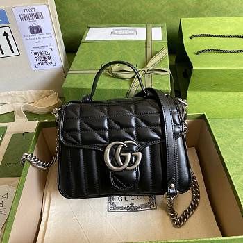 Gucci GG Marmont mini top handle bag in black