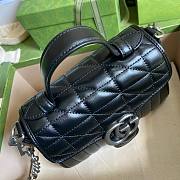 Gucci GG Marmont mini top handle bag in black - 5