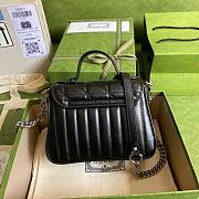 Gucci GG Marmont mini top handle bag in black - 2