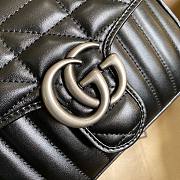 Gucci GG Marmont mini top handle bag in black - 3