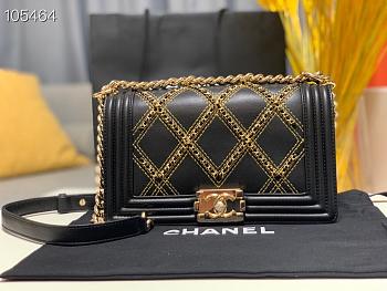 Chanel Leboy Black Flap Bag 25cm