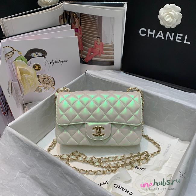 Chanel Classic Handbag Iridescent Ivory 20cm - 1